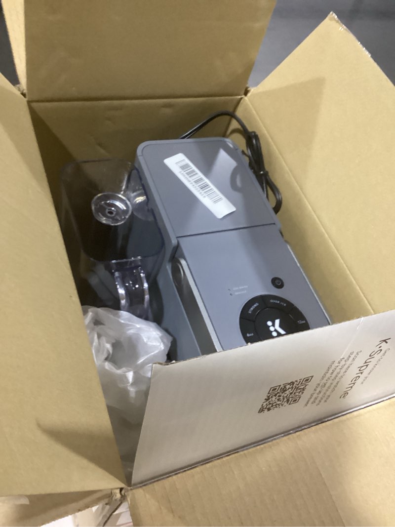 Condition photo showing As Is for Keurig K-Supreme Single Serve K-Cup Pod Coffee Maker, MultiStream Technology, 4 Brew Sizes, 66oz Dual-Position Removable Reservoir, Gray Gray Coffee Maker