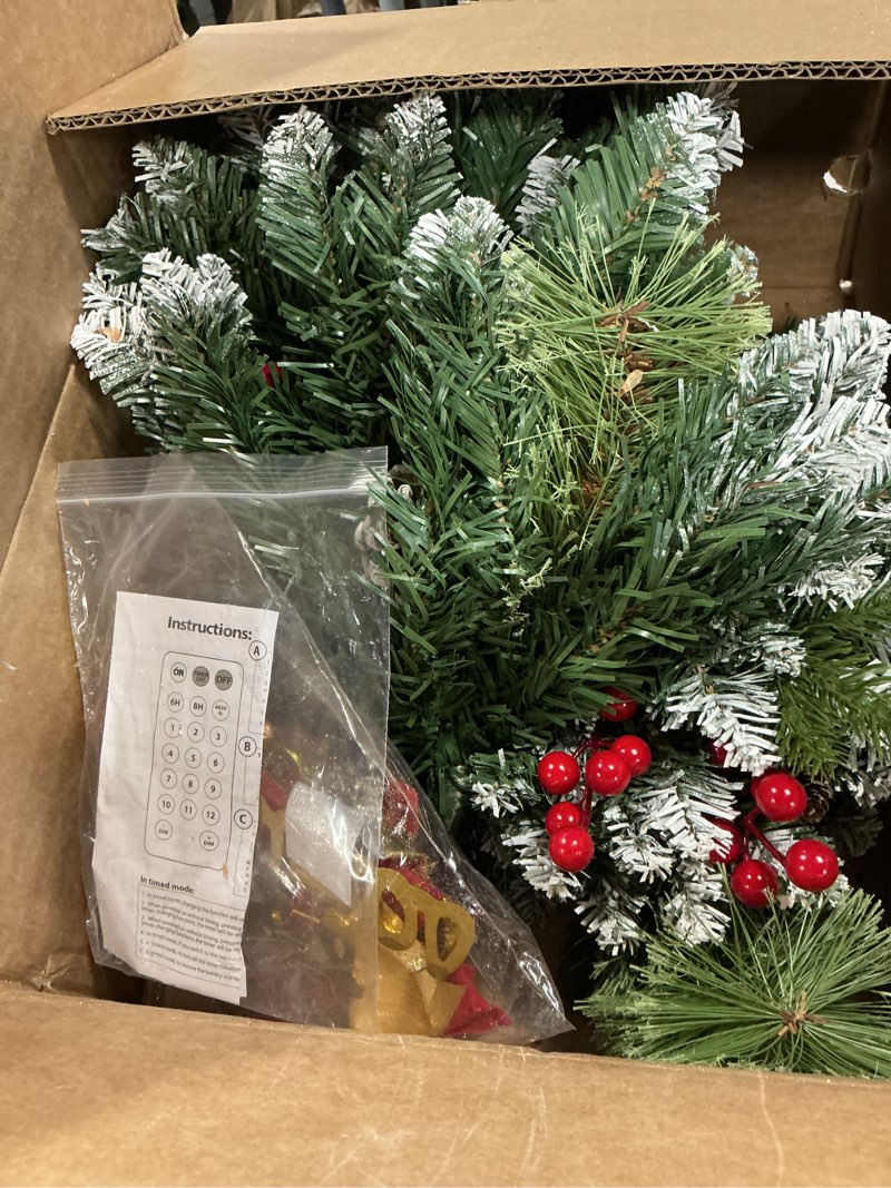 MARTINE MALL Set of 2 Outdoor Christmas Tree with 30in Christmas Urn Filler Christmas Planter Filler Outdoor Holiday Planter Bushes with Poinsettia Cardinal Birds for Front Porch Pathway