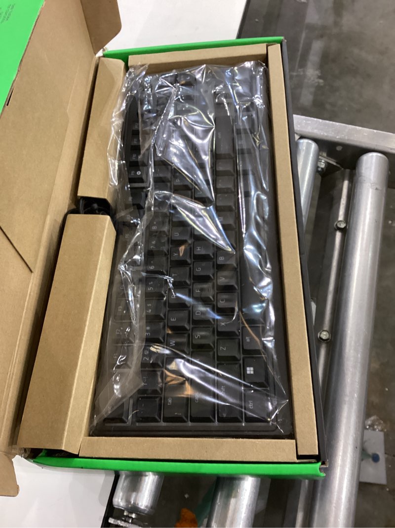 Condition photo showing As Is for Razer Ornata V3 TKL Gaming Keyboard: Low Profile Keys - Mecha Membrane Switches - UV Coated Keycaps - Backlit Media Keys - 8 Zone RGB Lighting - Spill Resistant - Magnetic Wrist Wrest Snap Tap