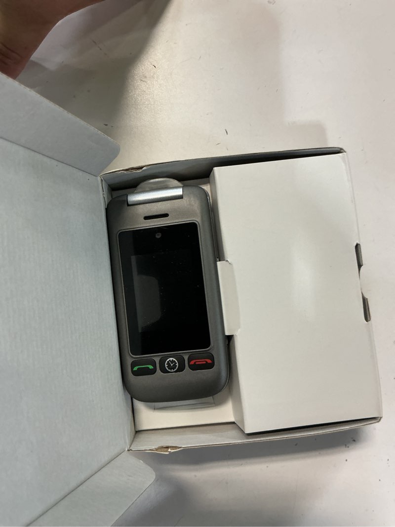 Condition photo showing Good Condition for artfone g6 pro grey - 4g lte flip phone unlcoked?cell phone for seniors?2.4" dual-lcd?sos button?loud speaker?camera?charging dock?talking clock?speed dial? hands-free?dumb phone?caller-id?large fonts