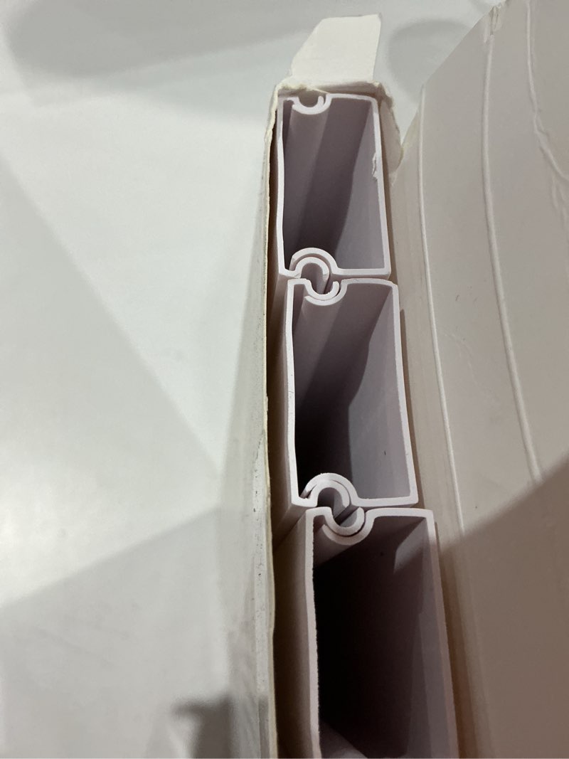 Condition photo showing Good Condition for delamu tv cord hider, cord covers for 3-4 wires on wall, large cable hider cable management, easy set up wire hiders wire covers for cords on wall, tv cables cover raceway, 6x w1.18 h0.67in, white 1.18in w x 0.67in h x 85in l white