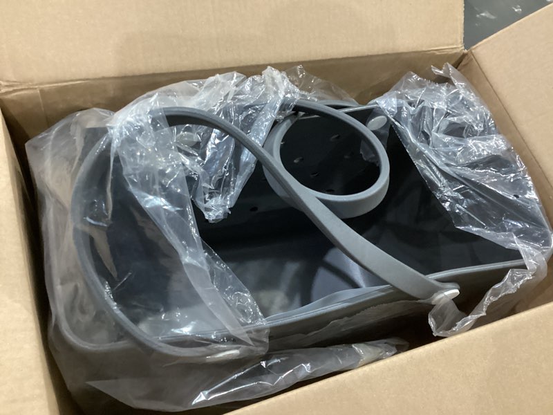 Condition photo showing Good Condition for XL Waterproof Rubber Beach Tote Bag with Drainage Holes –Stylish Rubber Bag with Charms for Sand-Free Beach,Pool & Lake Days Starry Gray