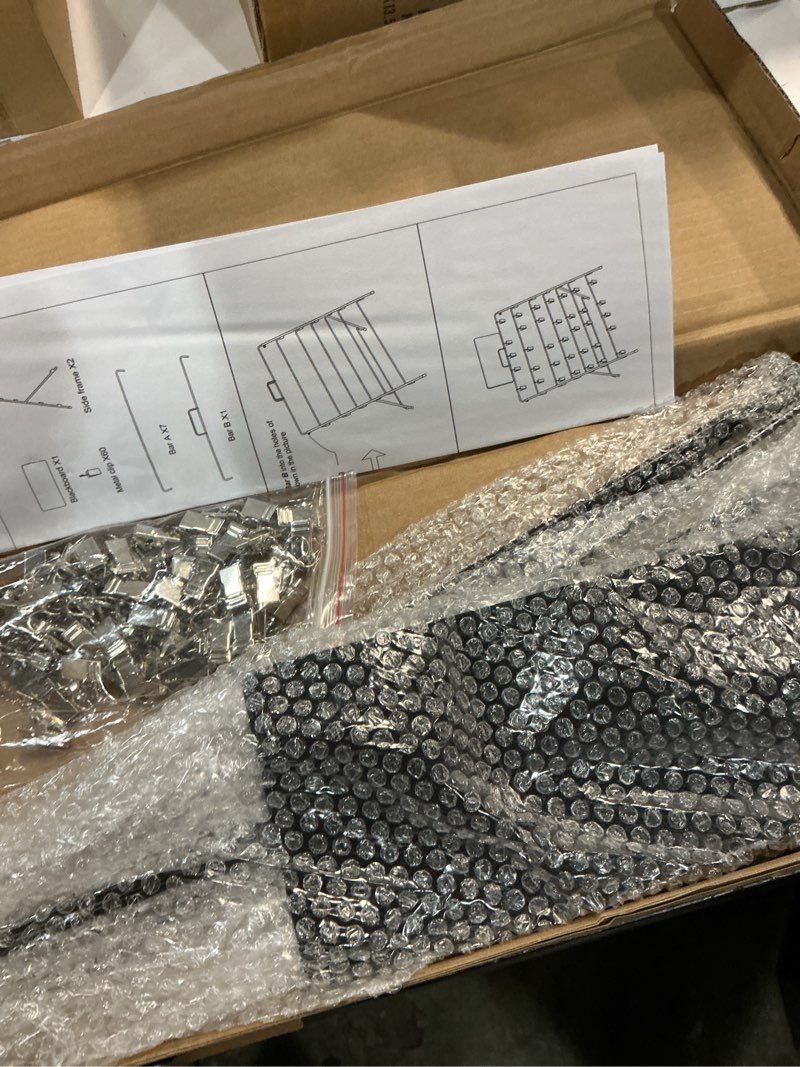 Condition photo showing New/Like New for Chip Rack Display Stand with 60 Clips, 7 Rows Snack Retail Display Rack, Chip Bag Holder for Party, Snack Bar Station for Concession Stand, Candy Display Black