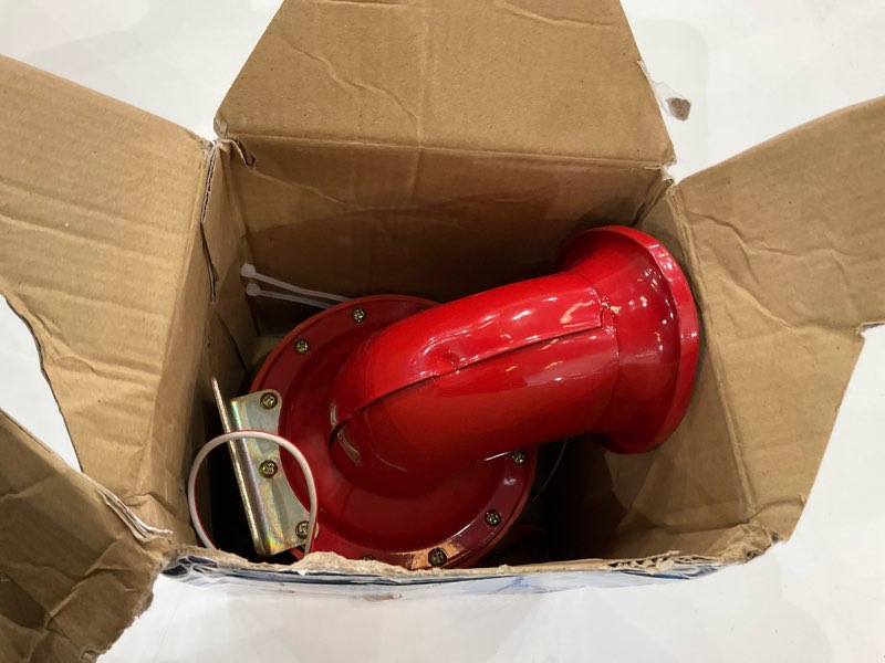 Viping Electric Bull Horn - 150db Loudspeaker, Red, Metal, Super Loud for 12V Vehicles, Trucks, Cars