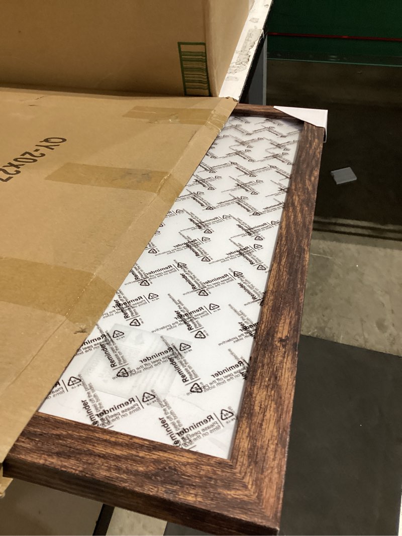 Condition photo showing Good Condition for BESCRCL 20x27 Picture Frame Brown, Poster Frames Wall Hanging, Display Pictures 20 x 27 without Mat, 1 Pack