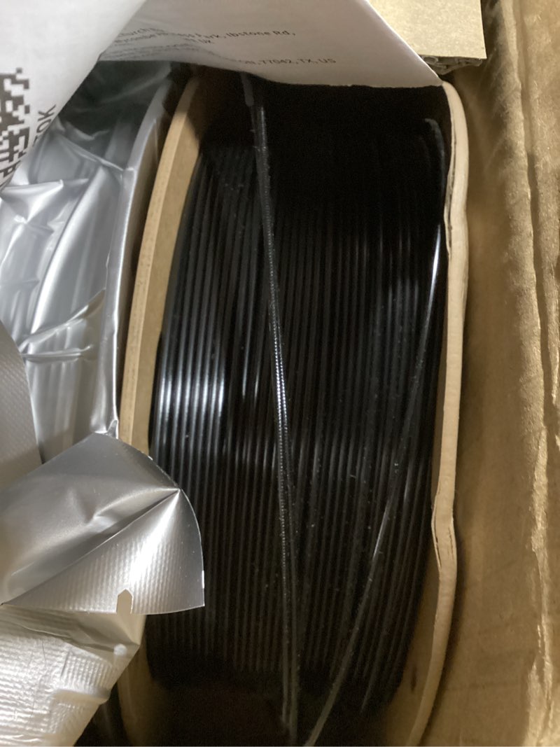 Condition photo showing New/Like New for overture petg 3d printer filament 1.75mm, neatly wound durable petg 2kg spool (4.4lbs), strong toughness filament, dimensional accuracy +/- 0.02mm, fit most fdm printers (black (2-pack))