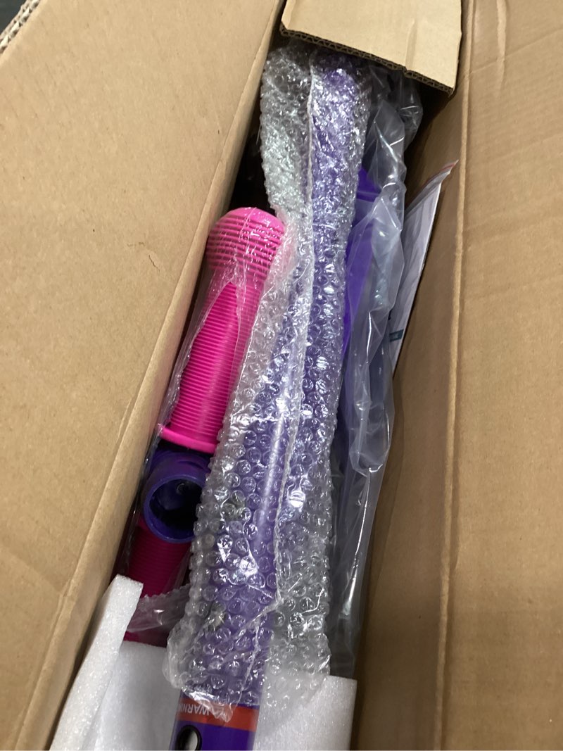 Condition photo showing Good Condition for Gotrax KS1 Kids Kick Scooter, LED Lighted Wheels and 3 Adjustable Height Handlebars, Lean-to-Steer & Widen Anti-Slip Deck, 3 Wheel Scooter for Boys & Girls Ages 2-8 and up to 110 Lbs Purple