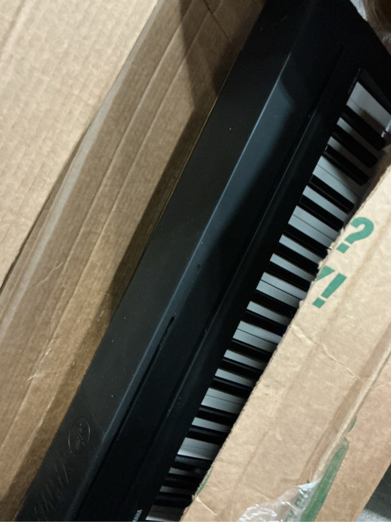 Condition photo showing As Is for Yamaha 88-Key Weighted Portable Digital Piano Keyboard with Music Rest, Sustain Foot Switch, Built-in Speakers, USB Connectivity, Black (P45B) P45 Black