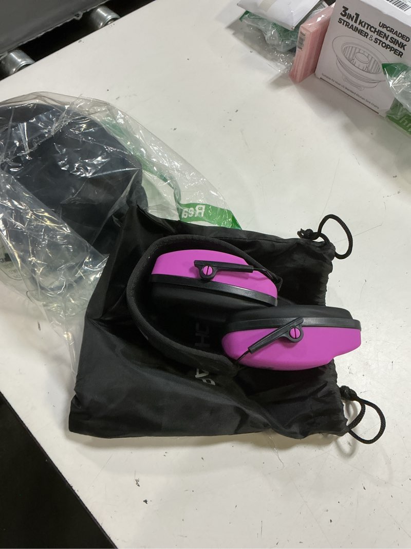 Condition photo showing Good Condition for prohear 016 shooting ear protection earmuffs 2 pack, nrr 26db for gun range, hunting -black and pink black+pink