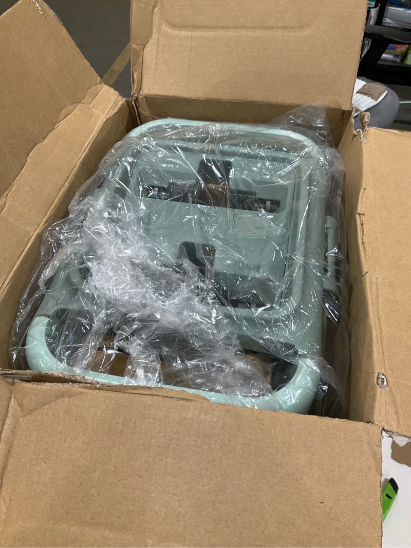 Condition photo showing New/Like New for JOYMOOP Mop and Bucket with Wringer Set for Floor Cleaning and Wall Cleaner, Flat Mop and Bucket System Set with 2 Mops and 8 Large Microfiber Pads - Green X-Large Green Bucket #5 + 60" Dual Mops + 8 Pads