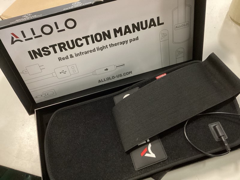 Condition photo showing As Is for ALLOLO Red Light Therapy for Body, 16.7"*7.9" 660nm&850nm Infrared Red Light Therapy Belt with Pulse for Back Waist Muscle Pain Relief, 3-in-1 LED Bead with Controller Timer Gift for Women Men