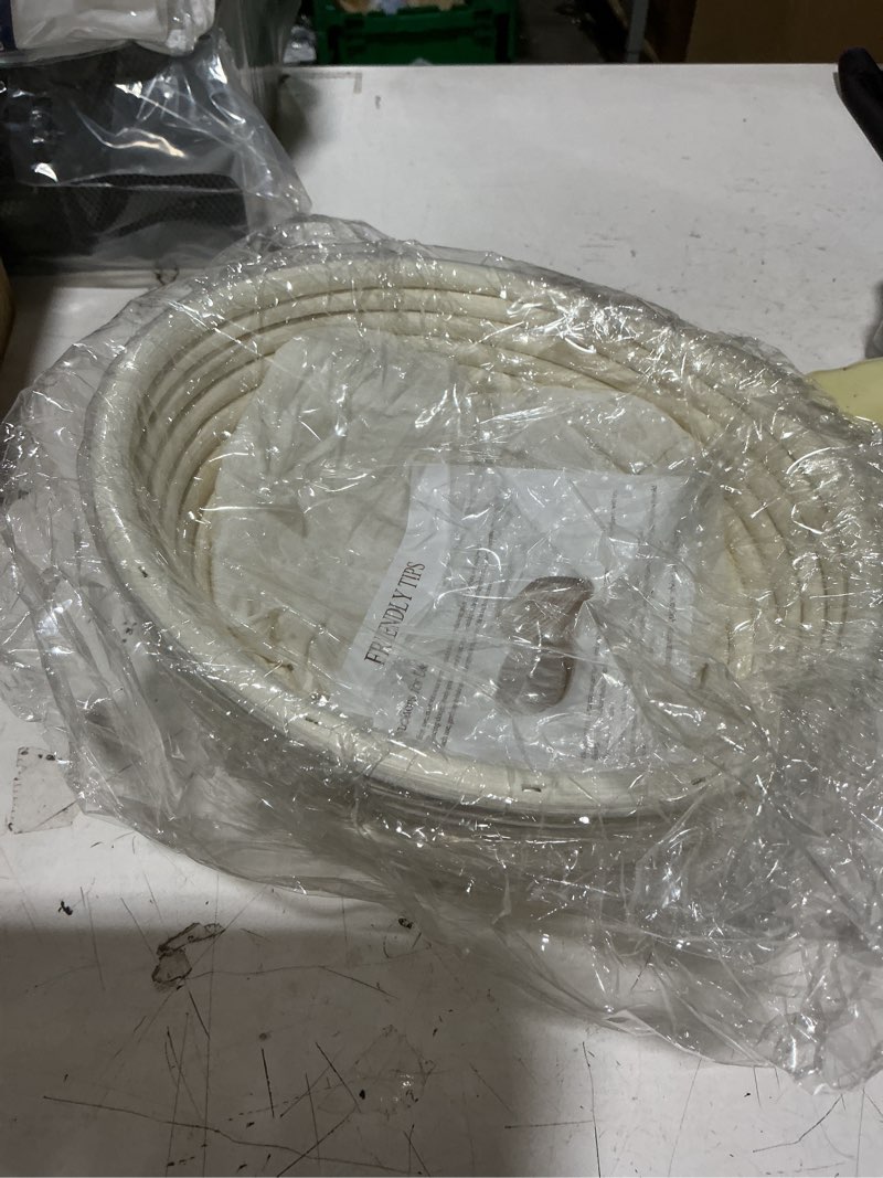 Condition photo showing New/Like New for dimpola banneton bread proofing basket - 9 inch banneton basket set of 2 sourdough proofing basket round proofing bowls handmade rattan baskets and liners round 9 inch set of 2