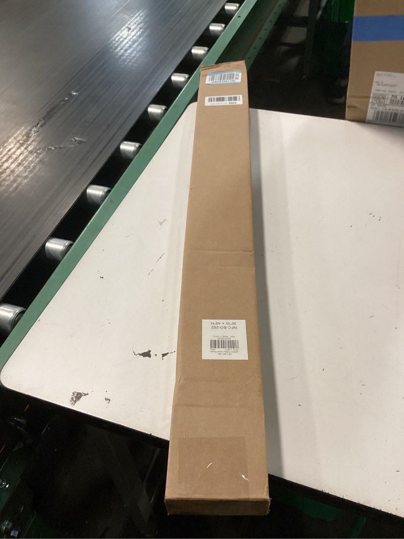 Condition photo showing New/Like New for lazblinds cordless cellular shades, no tools no drill blackout honeycomb shades pleated blinds for windows, 36'' w x 48'' h, silver white blackout-silver white 36'' w x 48'' h