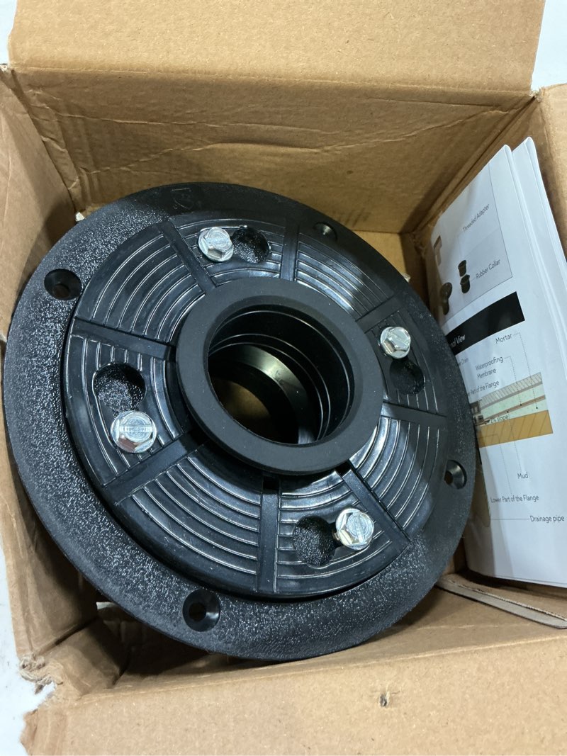 Condition photo showing Good Condition for webang 6 inch square shower floor drain with flange,quadrato pattern grate removable,food-grade sus 304 stainless steel,watermark&cupc certified,matte black 6 inch matte black