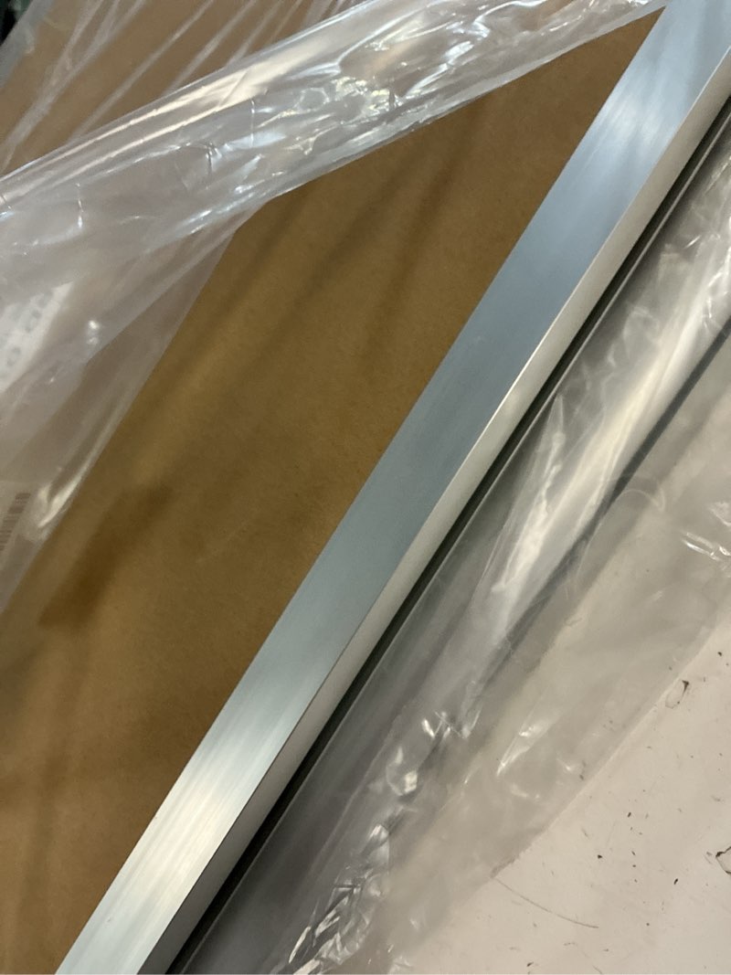 Condition photo showing As Is for magula enclosed cork bulletin board tamper-proof dispaly case, aluminium frame, shatter resistant lockable bulletin board, enclosed cork board for school, office, commercial, hospital etc(24"x18") 24" x 18" silvery