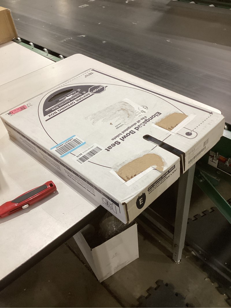 Condition photo showing New/Like New for KOHLER 20110-0 Brevia, Slow Close Toilet Seat, Elongated Toilet Seat, Grip-Tight Bumpers Quick-Attach Hardware, White White Elongated Quiet-Close