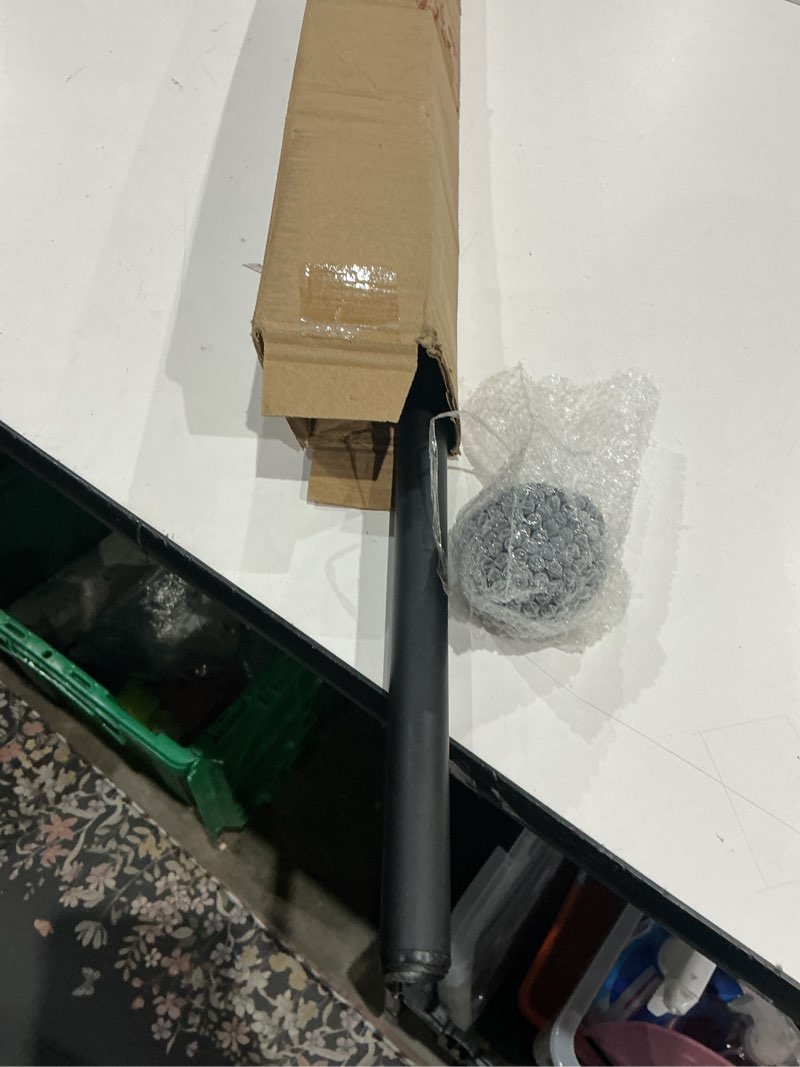 Condition photo showing Good Condition for exclusive home duke 1" curtain rod and coordinating finial set, matte black, adjustable 36"-72"