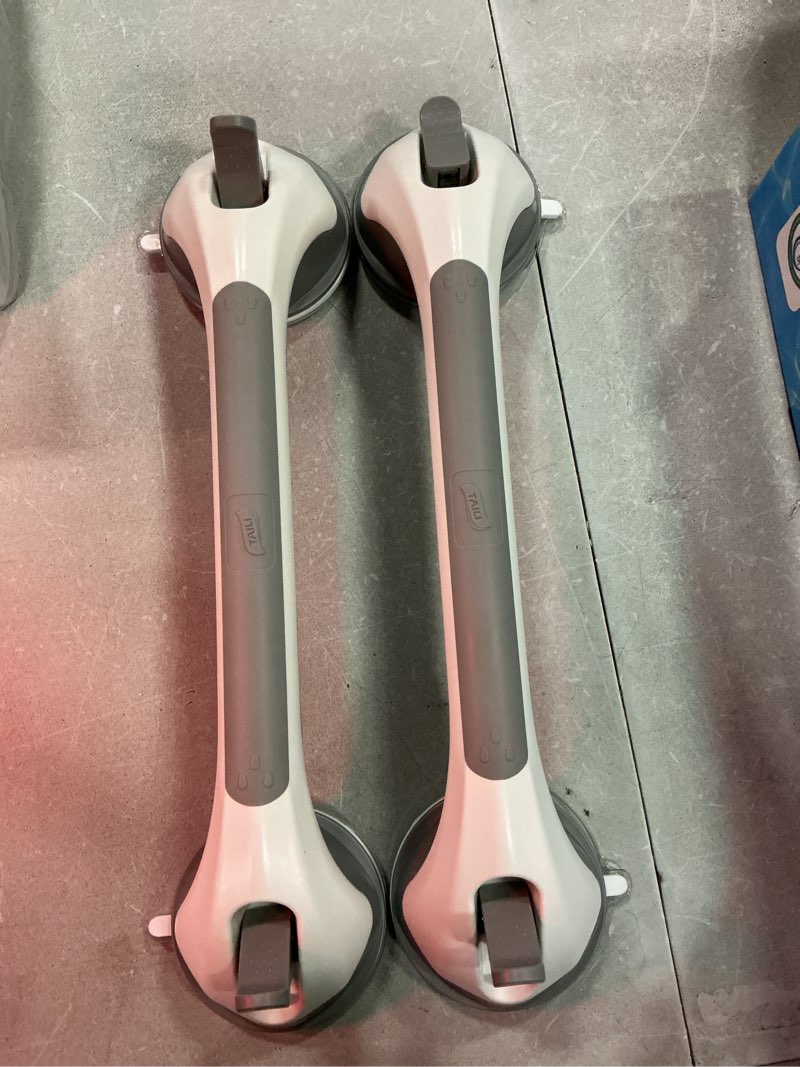 Condition photo showing Good Condition for taili shower grab bar, 2 pack 12 inch suction grab bars for bathtubs and showers for elderly, shower handle for seniors bathroom safety grip, no drilling removable,grey 12.2" gray