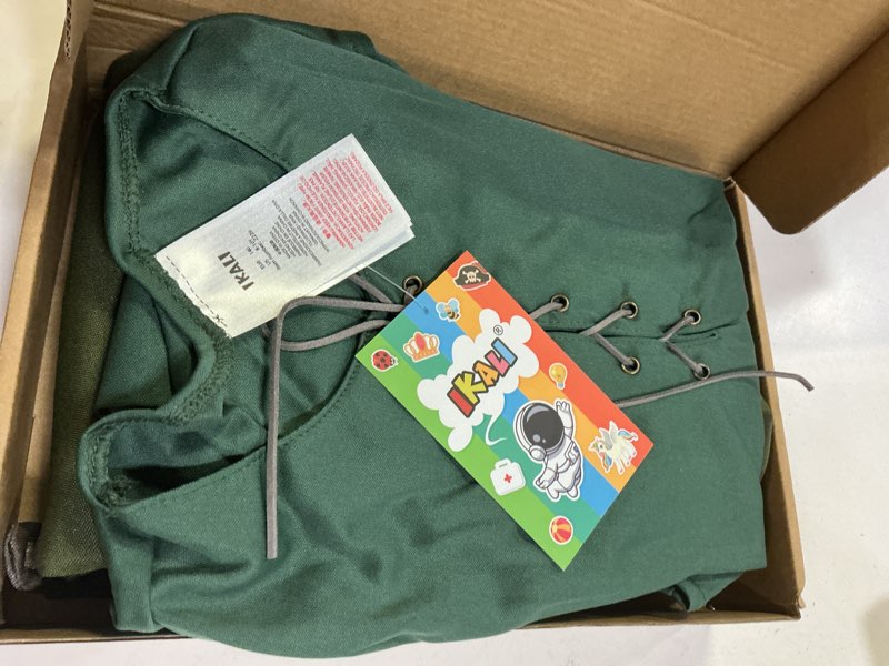 Condition photo showing Good Condition for Archer Costume Kids Boys Hooded Renaissance Medieval Viking Costume with Cape for Halloween 8-10yrs