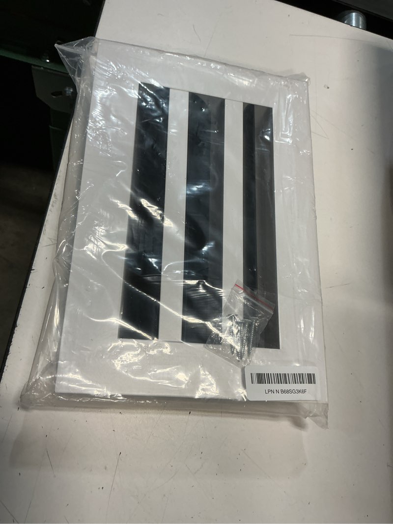 Condition photo showing Good Condition for 10x6 modern ac vent cover – decorative air vent register grille, linear slot diffuser, adjustable airflow, quiet operation, hvac vent cover for ceiling, wall & floor, white aluminum alloy 10x6 white