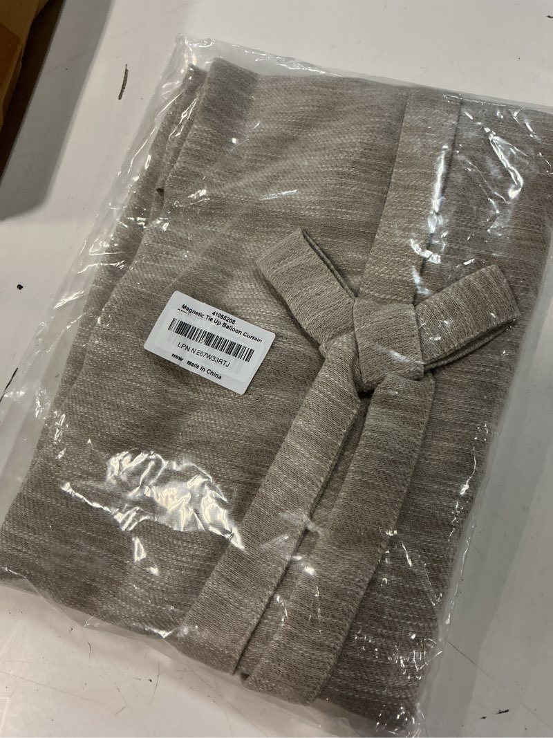 Condition photo showing New/Like New for lazblinds tie up curtains, linen privacy thermal insulated balloon roman shade bathroom window curtain, adjustable rod pocket drape for kitchen, living room, bedroom (25" w x 47" l, natural) light filtering-natural 25"w x 47"l
