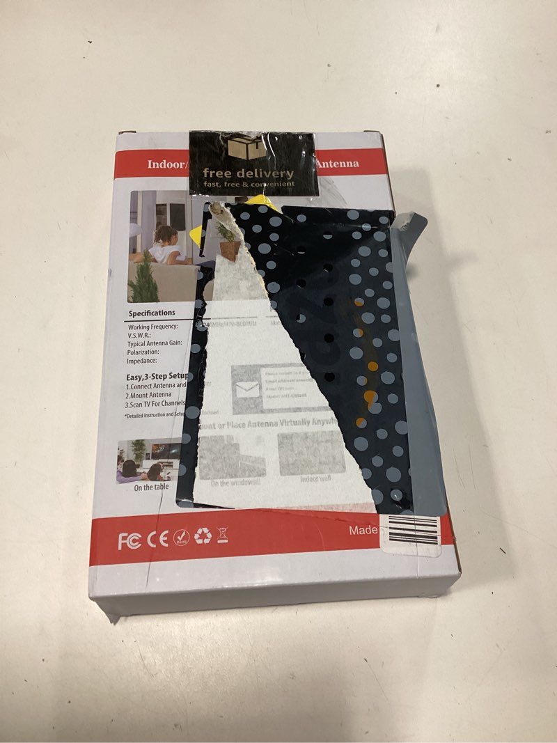 Condition photo showing New/Like New for 2026 upgraded indoor tv antenna, 3600+ miles range hd digital antenna for smart tv, strongest with amplified signal booster supports 4k 8k 1080p all tvs- 38ft coaxial cable for local channels black
