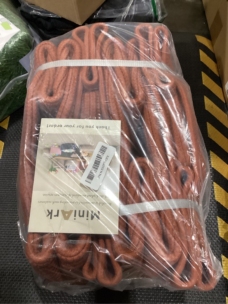 Condition photo showing Good Condition for miniark large storage baskets for organizing, closet shelf baskets for clothes blanket towels, baby nursery, toy bins box, woven rope baskets, 17 x 13 x 7.5”, 4 packs oxide red 4pcs-l17×w13×h7.5" oxide red