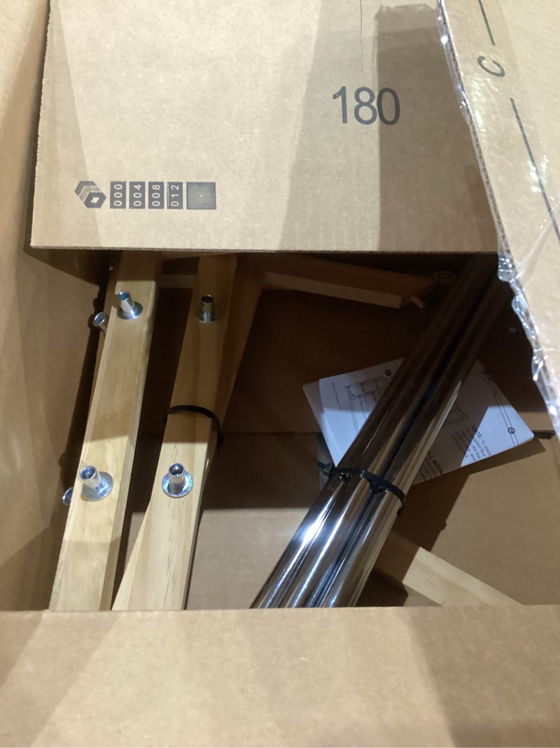 whitmor 3 tier expandable shoe rack -stackable - natural wood and chrome