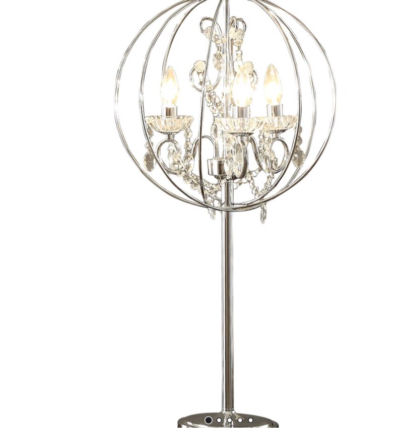 Crystal Chrome Anthony Lamp INCOMPLETE 