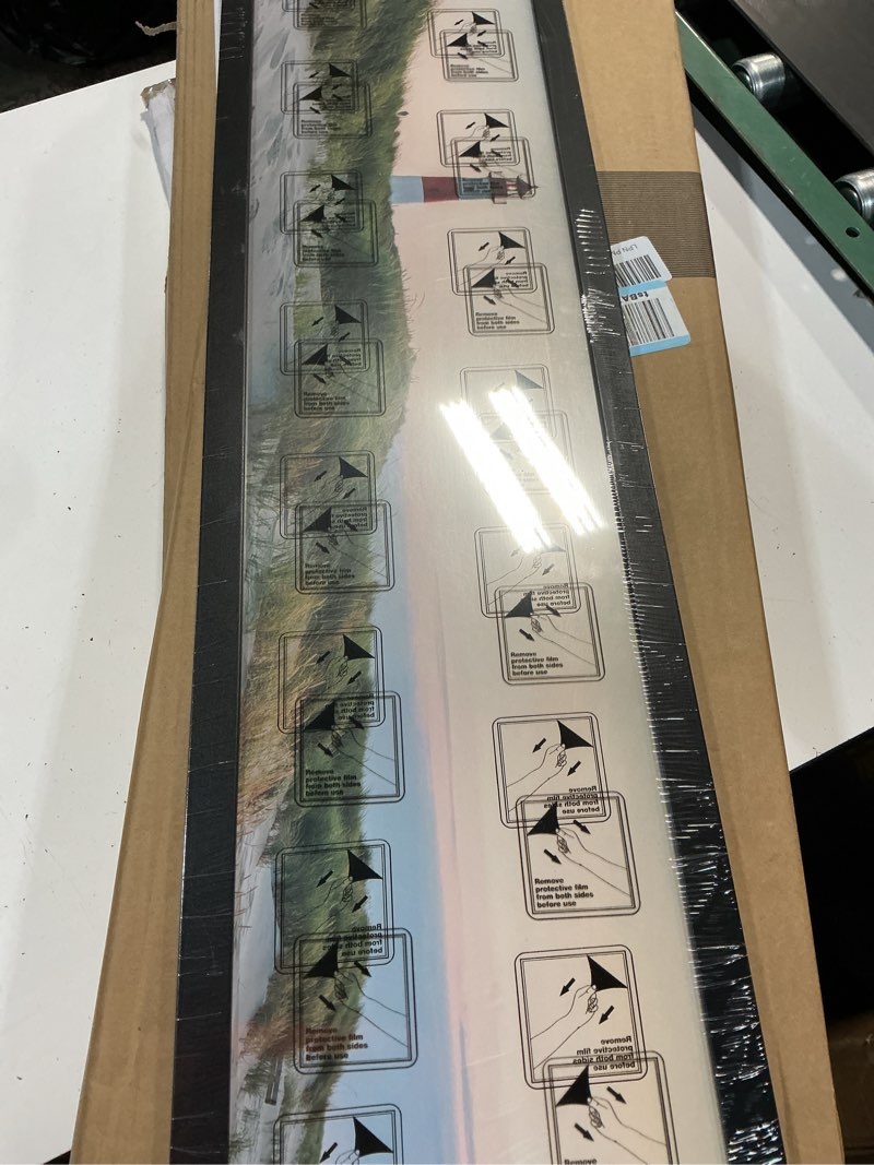 Condition photo showing New/Like New for americanflat 8x36 picture frame with polished plexiglass - signature collection - gallery-style frames made of engineered wood - photo frame for wall display - black 8x36 black