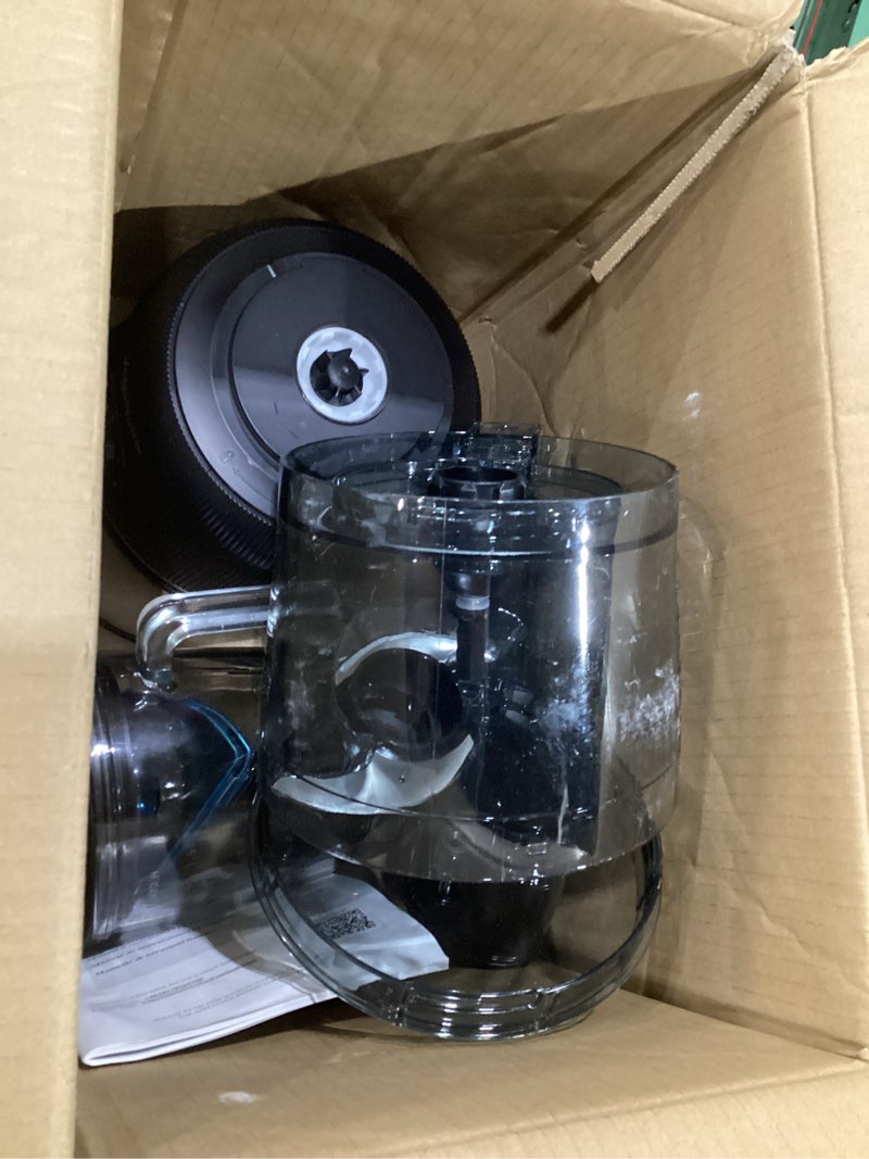 Condition photo showing As Is for Food Processor and Blender Combo, 88 oz Food Chopper for Meat, Vegetable and Dough, 70 oz 700W Glass Jar Blender with 2 Speeds and Pulse for Smoothie, Nutrient Extractions, and More Black, USED, NOT TESTED