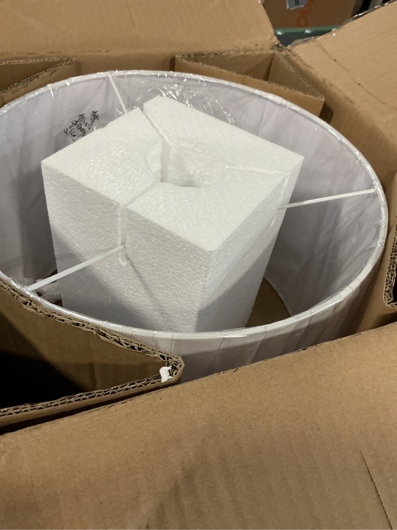 Condition photo showing New/Like New for Modway Zenith Travertine Stone Pillar Table Lamp in Travertine