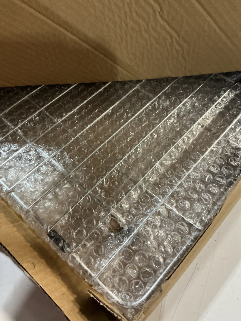 Condition photo showing Good Condition for popfly 304 stainless steel kitchen sink grid protector, 29-1/2" × 16-1/2" sink bottom grate with rear drain for single bowl kitchen sinks, scratch & noise protection, pf603118uwg24