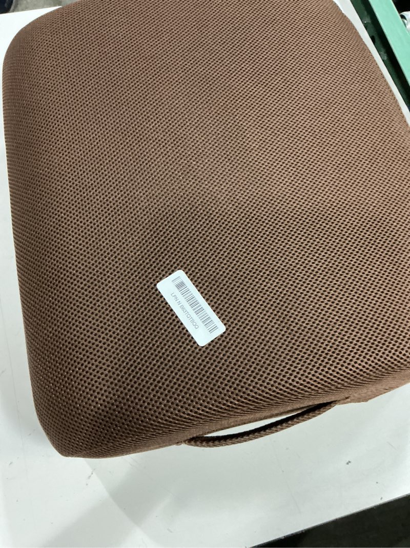 Condition photo showing Good Condition for 6" extra thick memory foam office chair cushion – 2-layer booster seat for back & tailbone pain relief, 18 x 16 x 6in non-slip cushion with carry handle for wheelchair, car, and airplane brown 18x16x6"