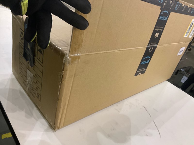 Condition photo showing As Is for Lanmate 4-Light Black Bathroom Light Fixtures - Bathroom Lights Industrial Wall Sconce Over Mirror Vanity Lighting with Glass Shades Vanity Lights for Bathroom (Black, 4 Lights)