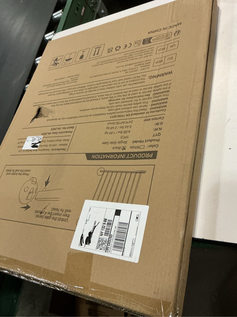 Condition photo showing New/Like New for COMOMY Gate Extension 30\" Tall, Suitable for 80\" and 198\" Wide Iron Fence Door of COMOMY, Create a Spacious and Secure Environment for Your Pets, Black Black 23.6\" Wide, 30\" Tall