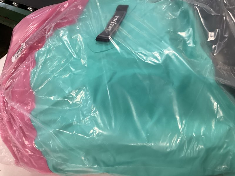 Condition photo showing As Is for VOFiTNY Gymnastics Tumbling Equipment Air Barrel Inflatable Octagon Tumbler Roller Back-bend Trainer Cheerleading Without Pump Pink/Mint nopump 4'L x 3'D