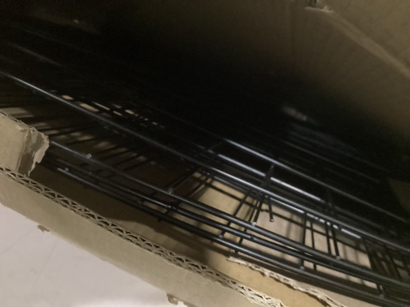 Condition photo showing Good Condition for Dog Playpen with Gate, 5 Panels 30in x 32in Metal Foldable Dog Exercise Playpen for Indoor Outdoor, 10.75sqft Puppy Dog Crate for Indoor Outdoor Garden Yard