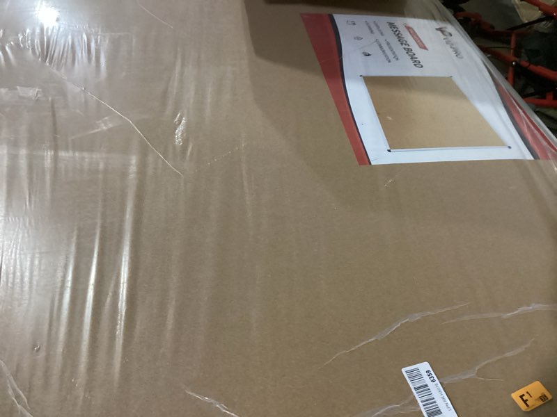 Condition photo showing New/Like New for VIZ-PRO Large Cork Bulletin Board, 60 X 48 Inches, Wall-Mounted Corkboard with Silver Aluminium Frame for School, Office, and Home 5' X 4'