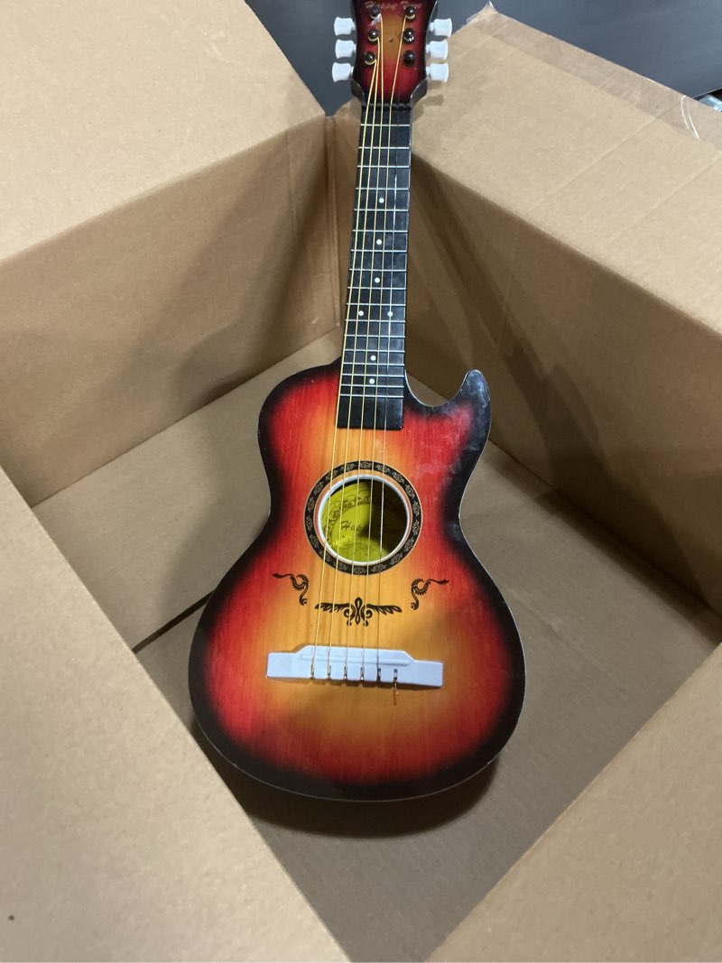 Condition photo showing As Is for 23" Acoustic Guitar, Kids 6 String Toy Guitar - Realistic Steel Strings - Beginner Practice First Musical Instrument for Children, Toddlers (Cherry Sunburst)