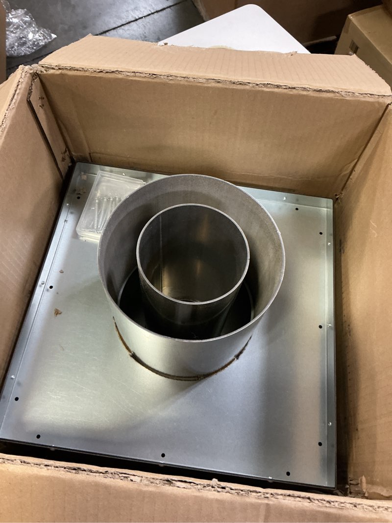 Condition photo showing As Is for Zonon 4" x 6-5/8" Direct Vent Horizontal Square Termination Cap, Heavy Duty Galvanized Steel Exhaust Cap for Fireplace, Stove Gas and Boiler Venting Weather Resistant