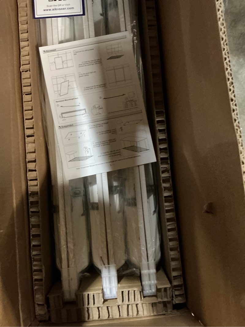 Condition photo showing New/Like New for AIKVSXER 6 Pack 2x2 LED Flat Panel Light - Selectable 5 CCT 3000K-6500K & 5 Wattage 30-50W 5500Lm 0-10V Dimmable 2x2 led Drop Ceiling Lights 120-277V for Commercial and Home 2x2-6p