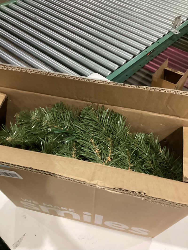 Condition photo showing Good Condition for JOYIN 24'' Pre-Lit Christmas Wreath with Warm Lights, Large Lighted Christmas Wreaths for Front Door, Windows, Living Room, Xmas Indoor & Outdoor Holiday Decorations, Battery Operated