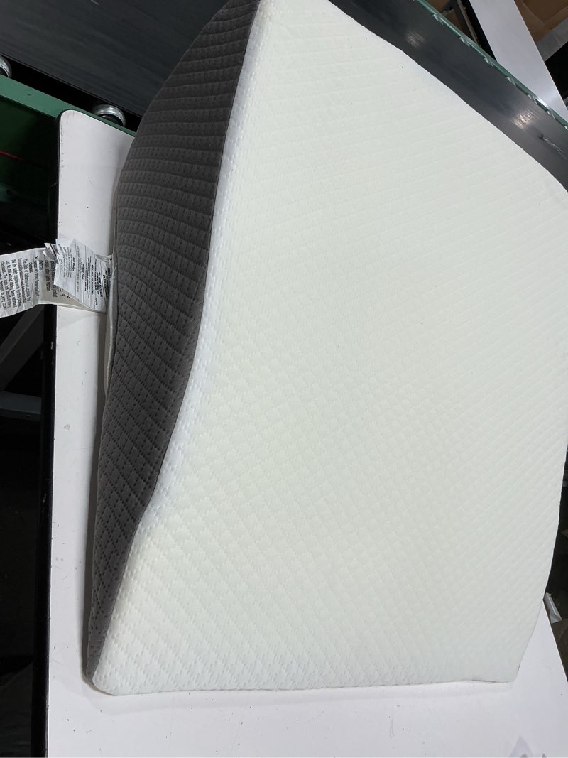 Condition photo showing As Is for kolbs bed wedge pillow chic jacquard cover for sleeping and acid reflux, heartburn 12" height standard wedge 12" height