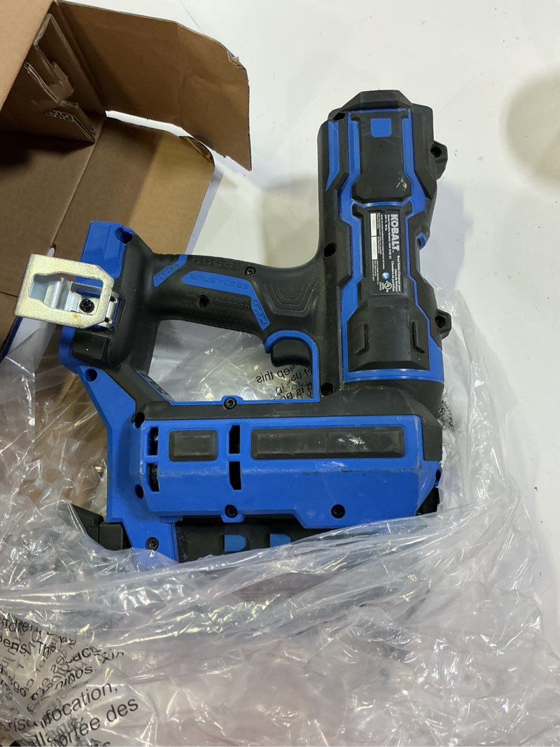 Condition photo showing As Is for kobalt xtr 2-1/8-in 18 -gauge cordless straight brad nailer
