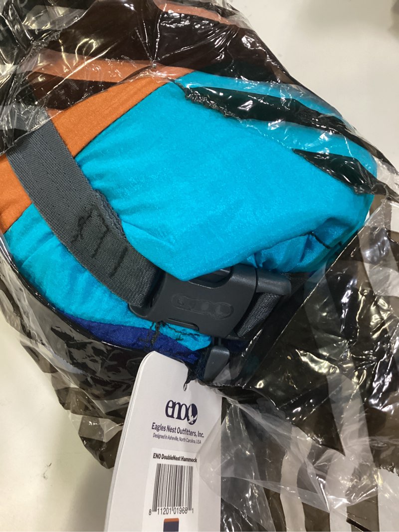 Condition photo showing Good Condition for eno doublenest hammock - lightweight, portable, 1 to 2 person hammock - for camping, hiking, backpacking, travel, a festival, or the beach - aqua/s
