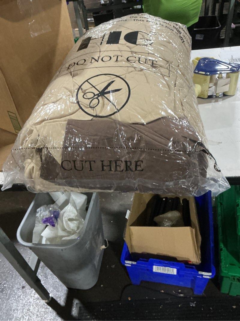 Condition photo showing Good Condition for Andency Brown Full Size Comforter Set (79x90Inch), 3 Pieces Fluffy Farmhouse Shabby Chic Ruffle Bedding Comforter Sets, All Season Soft Lightweight Bed Set Brown Full (79"x90")
