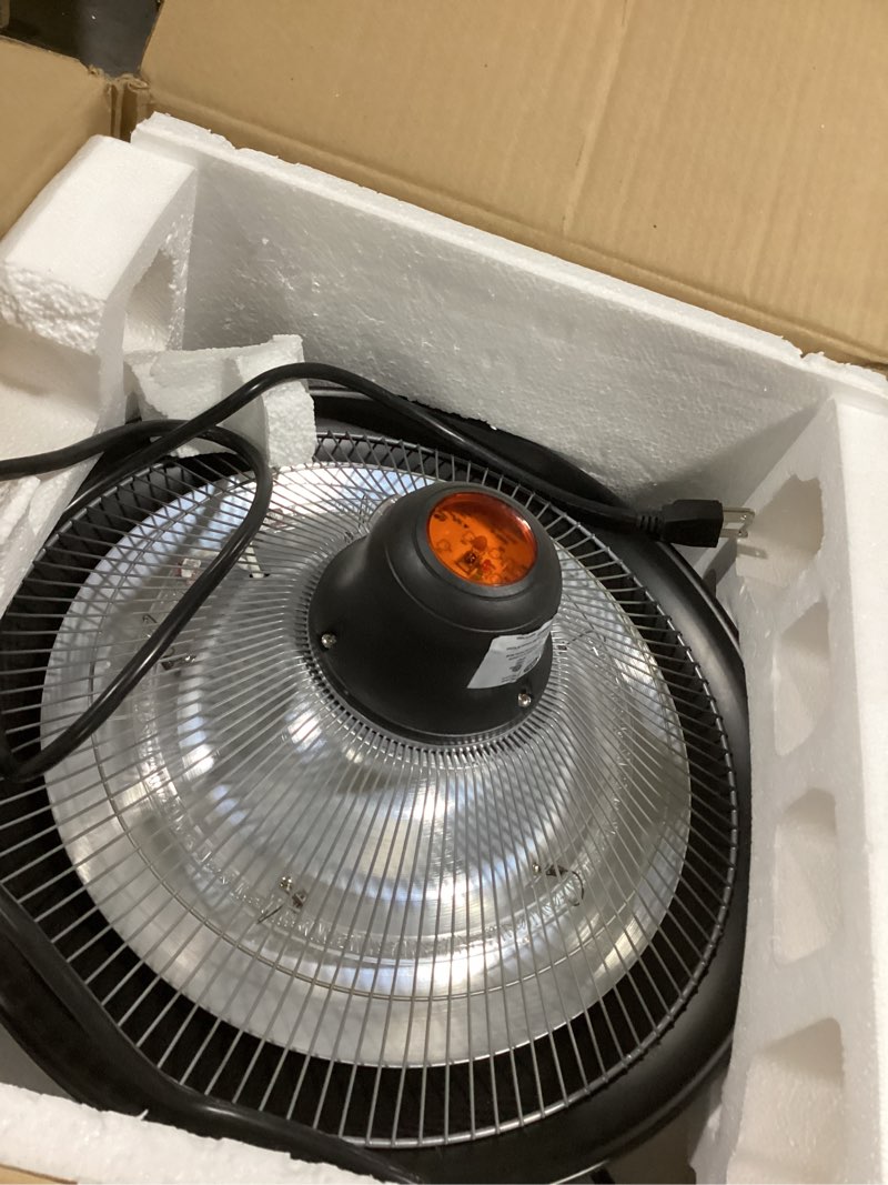 Condition photo showing Good Condition for hiland hil-phe-1500br electric gazebo indoor/outdoor heater with led/remote, 1500 watts, large, black