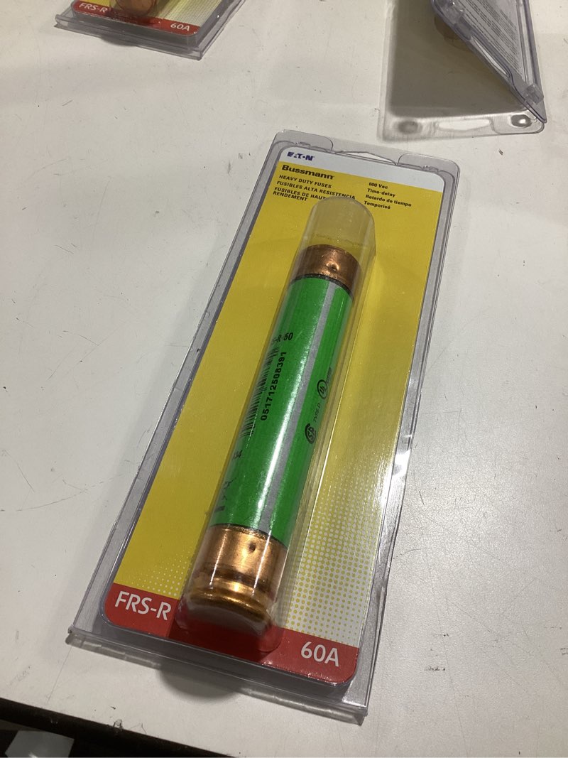 Condition photo showing New/Like New for bussmann bp/frs-r-60 dual element time delay fuse 60 amps