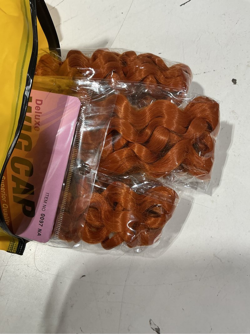Condition photo showing New/Like New for ginger bundles human hair color 350 water wave bundle 20 22 24 inch unprocessed brazilian virgin hair weave extensions double weft 3 bundles 150g ginger orange water wave bundle 20 22 24 inch 350 orange w